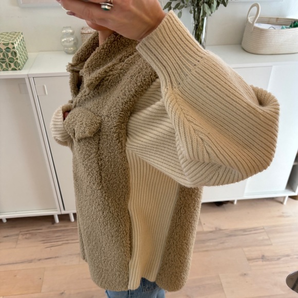 Maje women’s Sherpa jacket size 36 - Picture 6 of 8